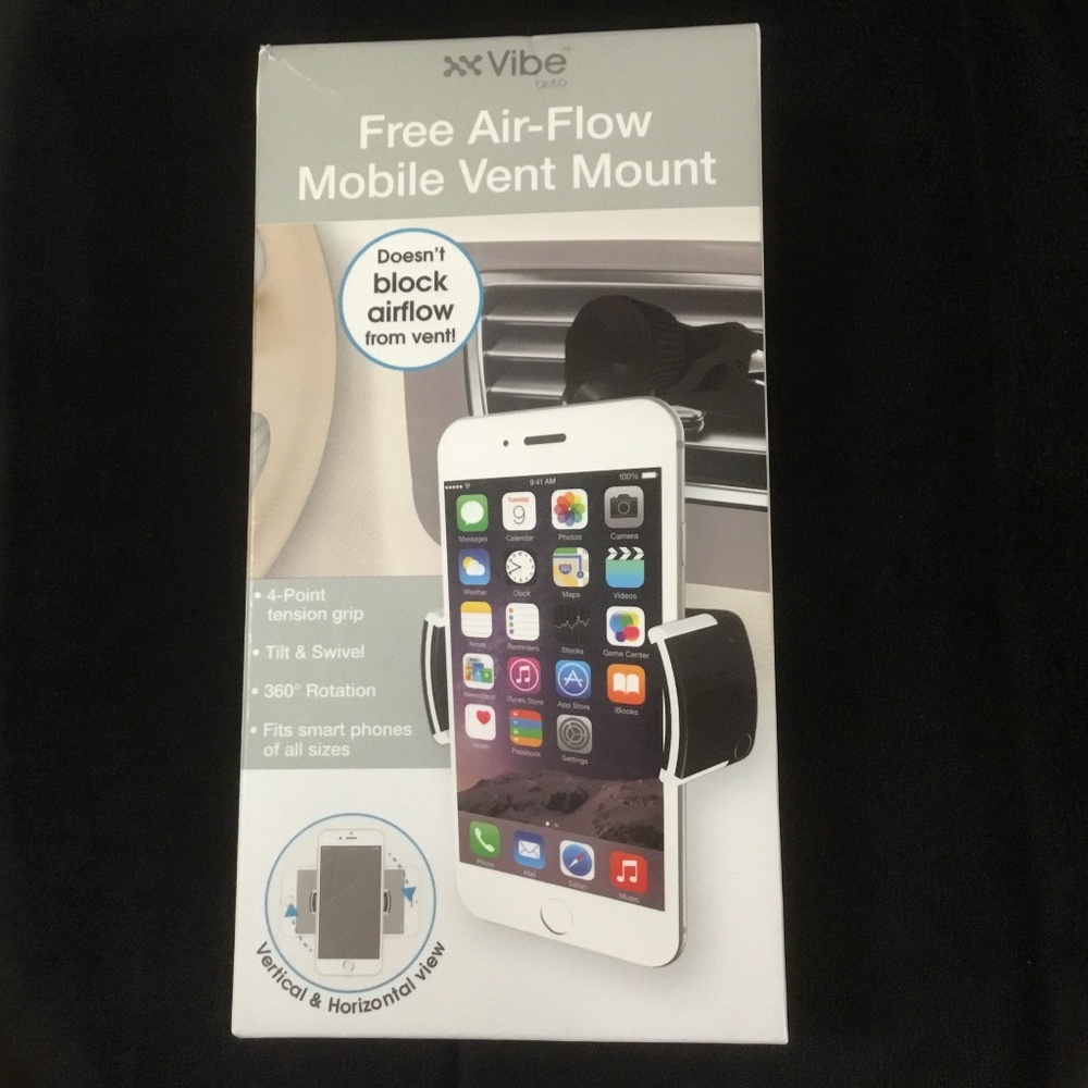 Mobile Vent Mount (Fits Phones all sizes) 360 rotating arm